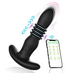 Смарт анальна вібро пробка телескопічна смарт GS APP масажер простати з додатком, фото 9