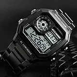 Skmei 1335SI Silver Спортивний цифровий електронний водонепроникний годинник, фото 4