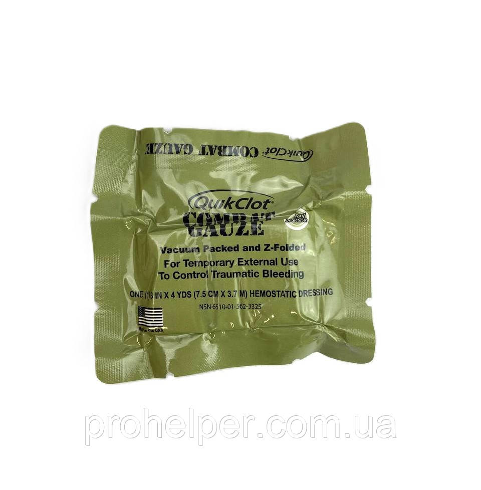 Гемостатичний бинт QuikClot Combat Gauze, фото 1