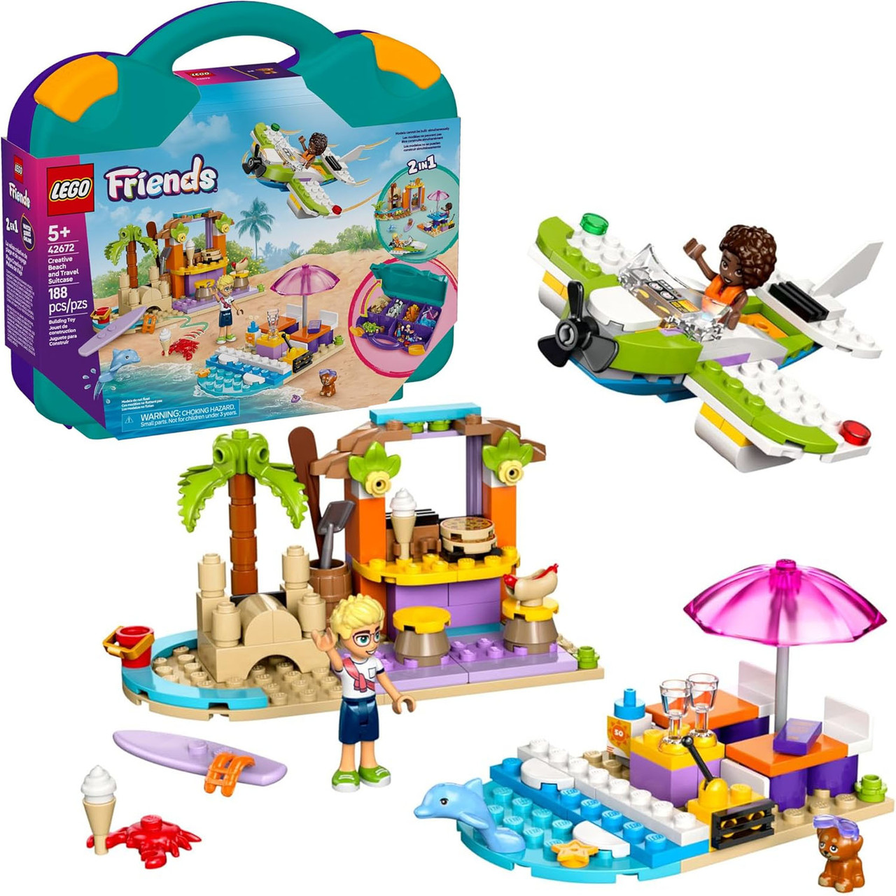 Конструктор Лего Френдс Творчий чемодан пляж та подорожі Lego Friends 42672