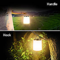Ліхтар для кемпінгу, перезаряджуваний, Blukar Camping Lights Lamp — 3000K тепле світло, регулювання яскравості, 3 ре, фото 5