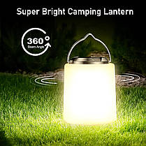 Ліхтар для кемпінгу, перезаряджуваний, Blukar Camping Lights Lamp — 3000K тепле світло, регулювання яскравості, 3 ре, фото 4