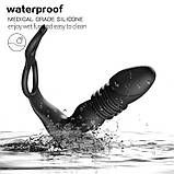 Смарт анальний вібратор, масажер простати з ерекційними кільцями на пініс і поступальними рухами, фото 10