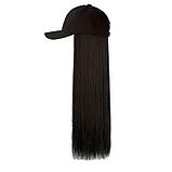 Перука кепка з волоссям 50 см Брюнетка, фото 3