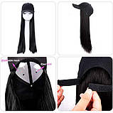 Перука кепка з волоссям 50 см Брюнетка, фото 5