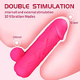 Реалістичний смарт-мінібратор для клітора Love Spouse фуксія — Смарт вібратори, фото 4