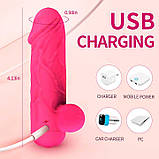 Реалістичний смарт-мінібратор для клітора Love Spouse фуксія — Смарт вібратори, фото 6
