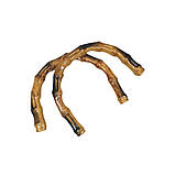 Ручки для сумки акрилові під бамбук пари 15,5 см із тримачами трапеція, фото 2