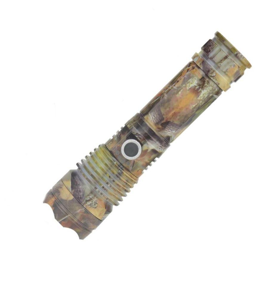 Ліхтар ручний акумуляторний Police WD263 P50 LED Zoom 1x18650 microUSB Camo (7_01517), фото 1