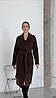 Зимове тепле актуальне двобортне пальто у шоколадному кольорі, фото 6
