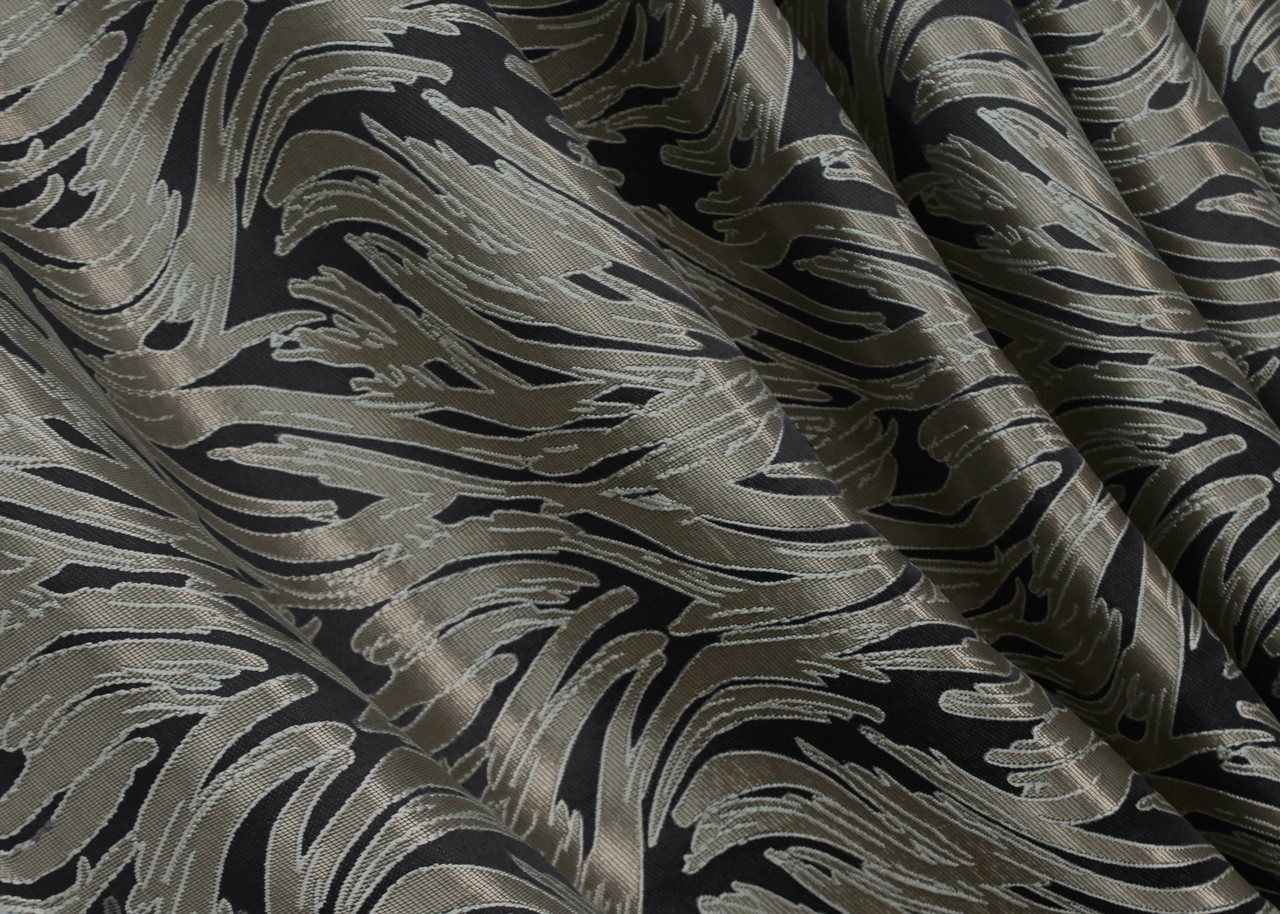 Шторна тканина жакард "Magic". Колір графітовий з бежевим. Код 1611ш, фото 1