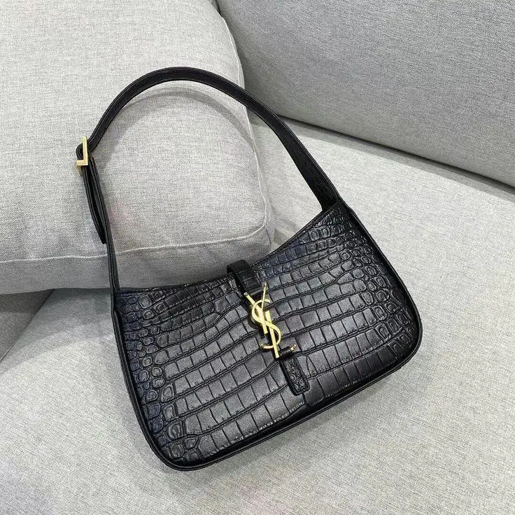 Жіноча сумка YSL Hobo через плече (Чорна)