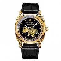 Годинник механічний з автопідзаводом Awarder 021-3D Де би не був Gold-Black