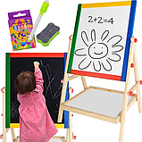 Дошка двостороння дерев'яна для малювання Kruzzel 23546, фото 9