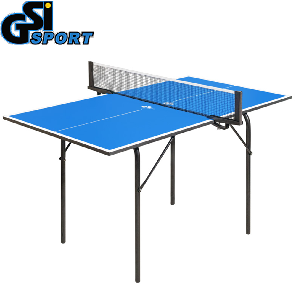 Тенісний стіл для закритих приміщень складаний тенісний стіл ігровий для дітей GSI-sport Junior синій