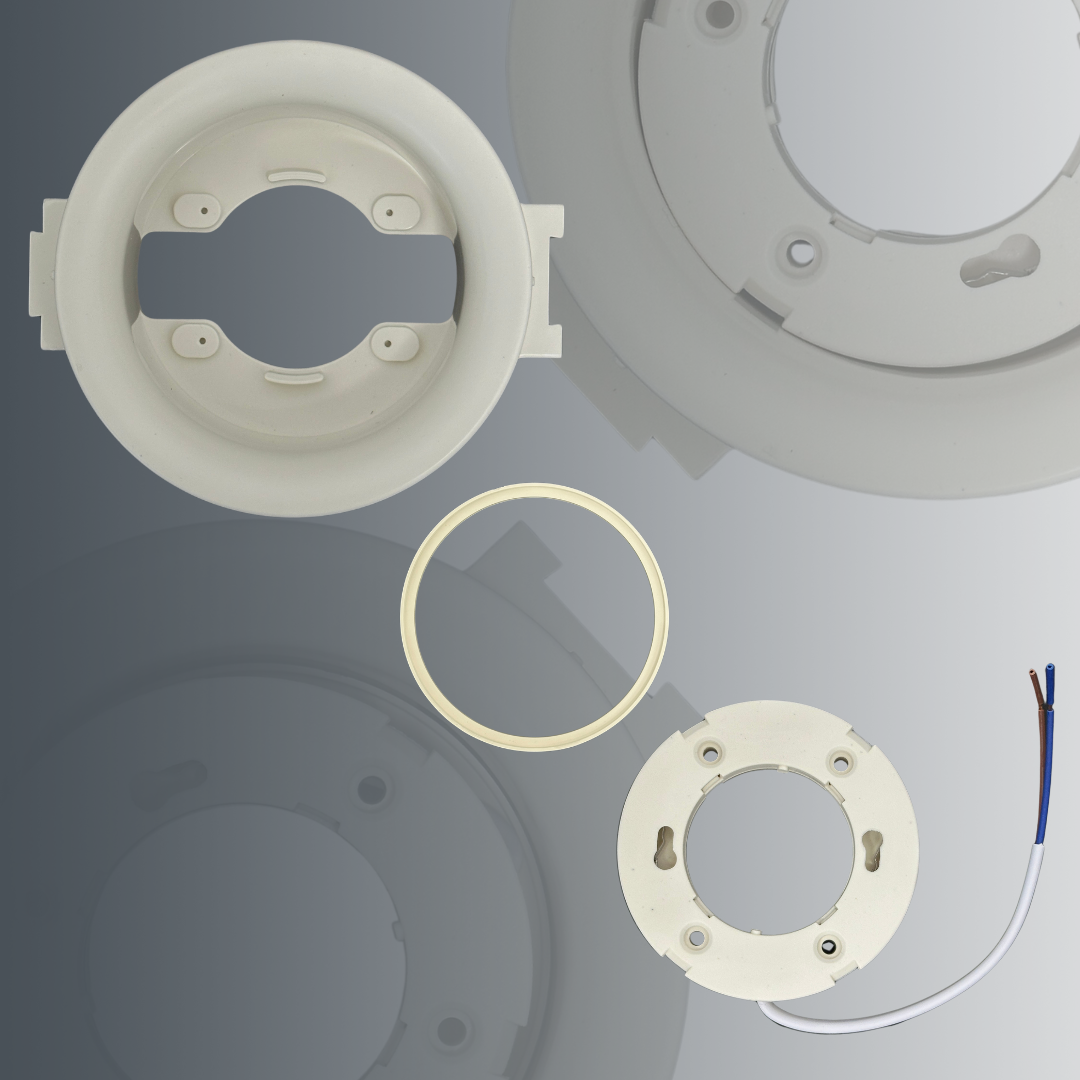 DOMINO - вбудований світильник для натяжних стель, основа під вбудований світильник, фото 1