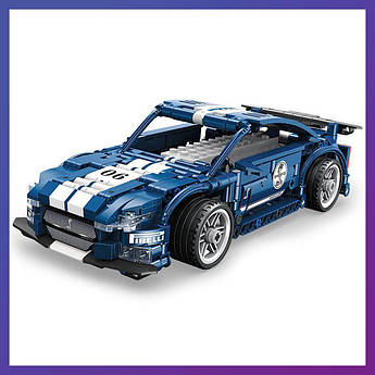 Дитяча машинка конструктор на радіокеруванні Ford Mustang 534 деталі Синій