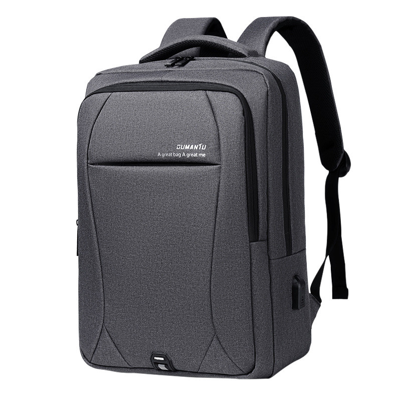 Рюкзак Oumantu 2101-1 для ноутбука 15,6" протиударний USB-порт темно-сірий ( код: IBN044SS )