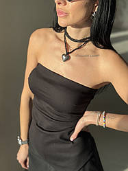 Трендовий асиметричний топ без брителя, жіночий стильний топ-майка з відкритими плечима