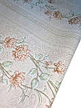 Шпалери вінілові флізелінові 10.05×1.06 м Слов’янські 33686-02, пісочні з квітами в спальню, коридор, зал, вітальню,кімнату, фото 2