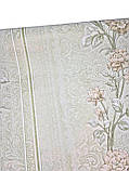 Шпалери вінілові флізелінові 10.05×1.06 м Слов’янські 3686-04, салатові з бежевими квітами в спальню, коридор, зал, вітальню, фото 3
