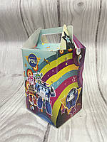 Коробочка "Робокар Поллі" для подарунків і частувань 10х10х10 малотиражні -