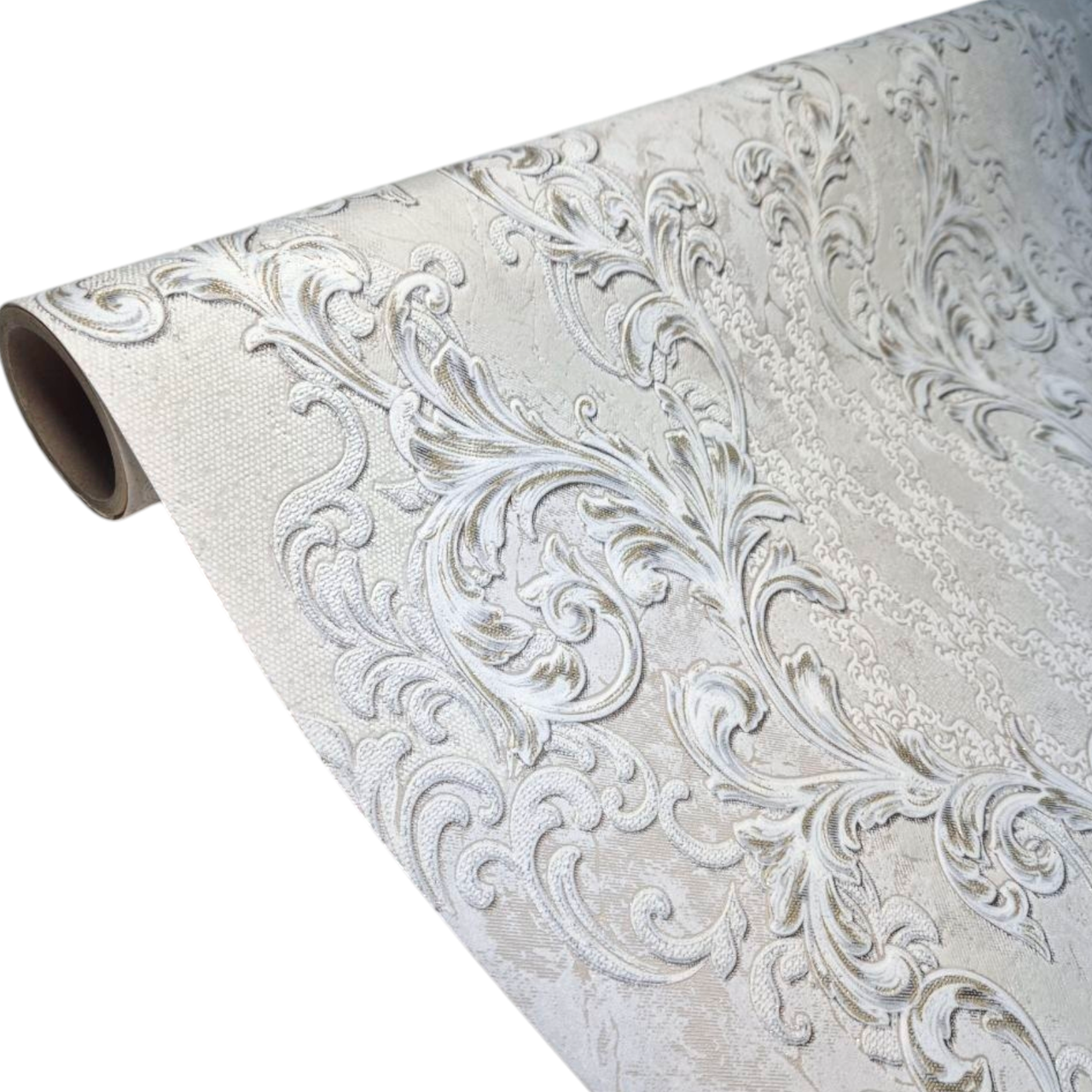 Шпалери вінілові флізелінові 10.05×1.06 м Слов’янські шпалери 3755-05, бежеві в спальню, коридор, зал, вітальню, кімнату, фото 1