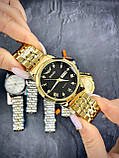 Skmei 2291GDBK Gold-Black Чоловічий годинник з індикацією дати та дня тижня зі сталевим браслетом., фото 6