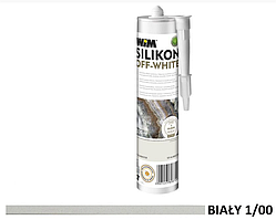 Силікон санітарний Wim Silikon OFF WHITE нейтральний для внутрішніх зовнішніх робіт (без запаху) 300 мл колір 1/00 білий (biały)