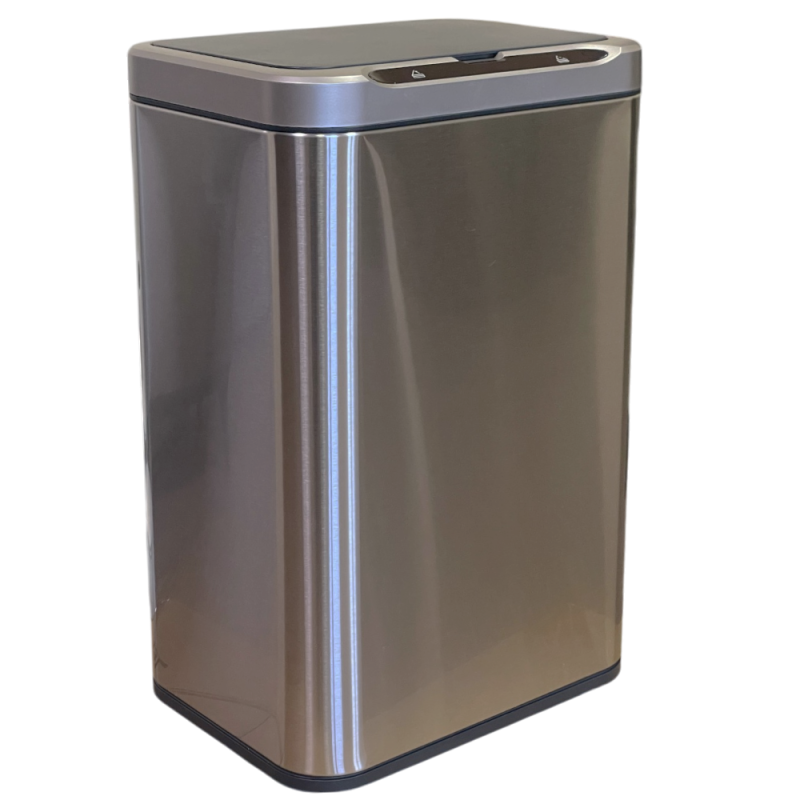 Сенсорне відро для сміття JAH 13 л (прямокутне, колір сріблястий металік, з внутрішнім відром), фото 1