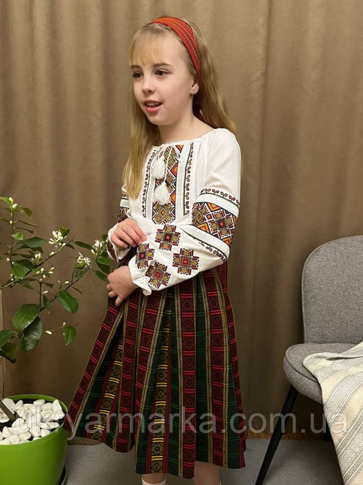 Костюм вишиванка для дівчинки "Карпатська квітка" 116 - 152