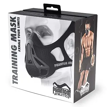 Маска для тренування дихання Phantom Training Mask Black S ( до 70 кг )
