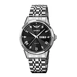 Skmei 2291SIBK Silver-Black Чоловічий годинник з індикацією дати та дня тижня зі сталевим браслетом., фото 3