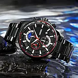 Skmei 9250BKBK Black-Black Чоловічий годинник з хронографом та індикацією дати, фото 4