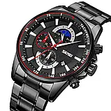 Skmei 9250BKBK Black-Black Чоловічий годинник з хронографом та індикацією дати, фото 8