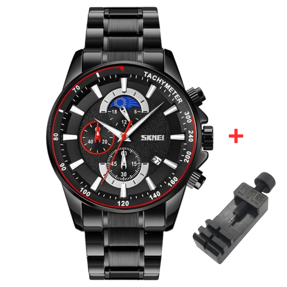 Skmei 9250BKBK Black-Black Чоловічий годинник з хронографом та індикацією дати