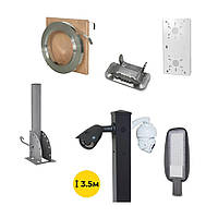Комплект: Світильник світлодіодний Lightwell ZY-DY11-65K-100W Стовп 103Р 3.5м Кронштейн DS-1275ZJ