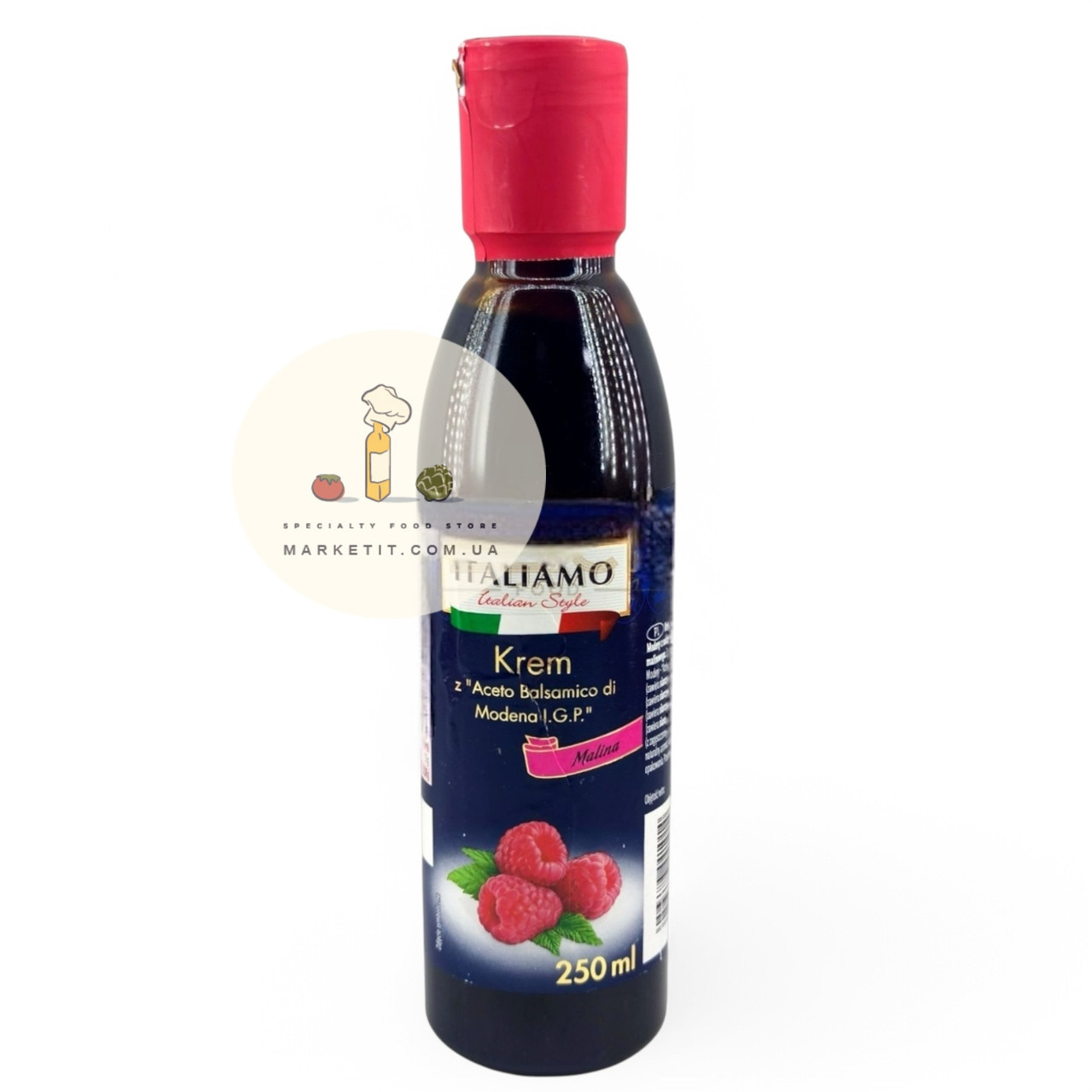 Бальзамічний крем Italiamo Aceto Balsamico Lampone, з малиновим соком 250 г.