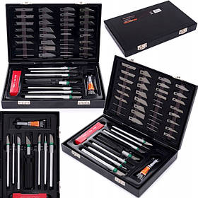 Набір ножів для точних робіт, моделювання 56 шт. Kraft&Dele KD10595