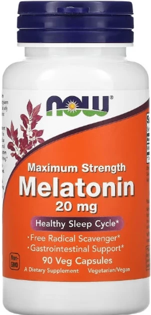 Мелатонін NOW MELATONIN 20MG 90 VCAPS