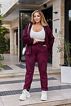 Шикарний жіночий костюм, тканина "Велюр" 52, 54, 56, 58 розмір 52, фото 4