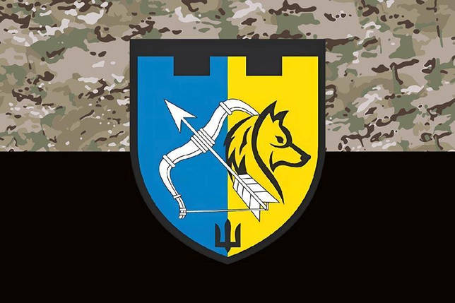 Прапор 209 ОБ 113 ОБрТрО ЗСУ камуфляж-чорний, фото 1