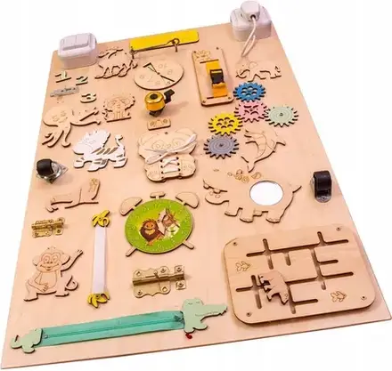Іграшка 3Toysm Tablica Manipulacyjna Zoo Sensoryczna Montessori, фото 3