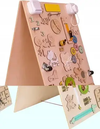 Іграшка 3Toysm Tablica Manipulacyjna Zoo Sensoryczna Montessori, фото 4