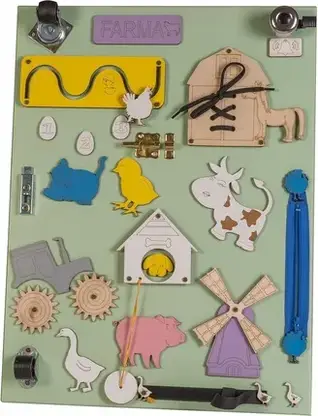 Іграшка 3Toysm Tablica Manipulacyjna Farma Sensoryczna Montessori, фото 6