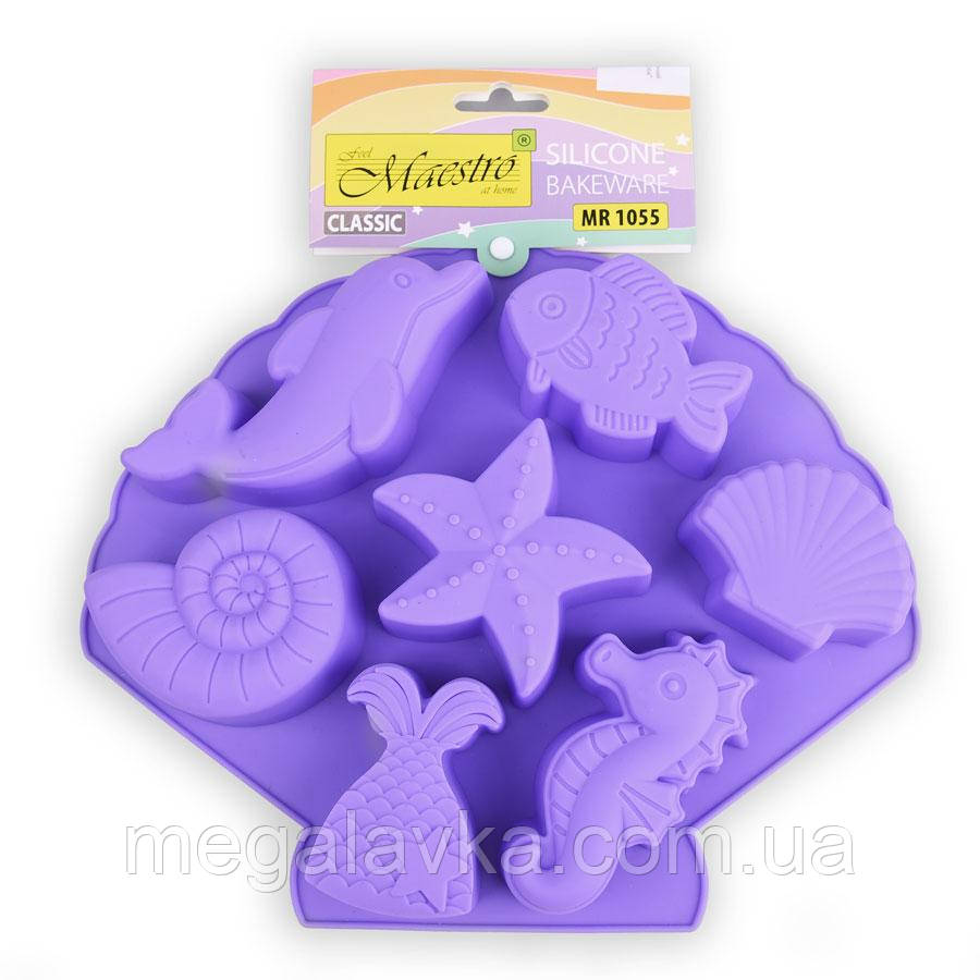 Силіконова форма для випічки ”Морське життя” Maestro MR-1055 - MegaLavka, фото 1