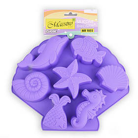 Силіконова форма для випічки ”Морське життя” Maestro MR-1055 - MegaLavka