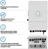 Гібридний інвертор DEYE SUN-12K-SG04LP3-EU 12 кВт wifi, 230V Трифазний, фото 6