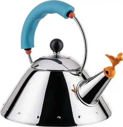 Чайник Alessi Czajnik Z Gwizdkiem 9093 1 L Niebieska Rączka, фото 1