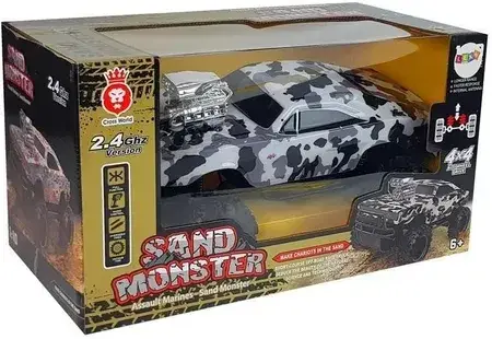 Іграшка на пульті керування LeanToys Auto Terenowe Zdalnie Sterowane 2.4G 4x4 Biało Black Moro, фото 6